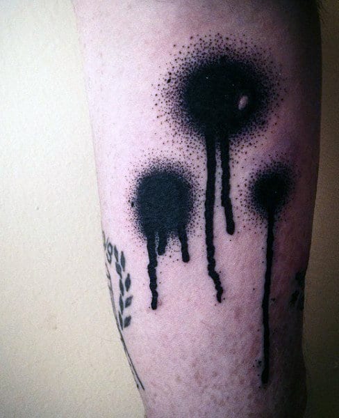 Abstract Black Tattoo For Men Of Spray Paint