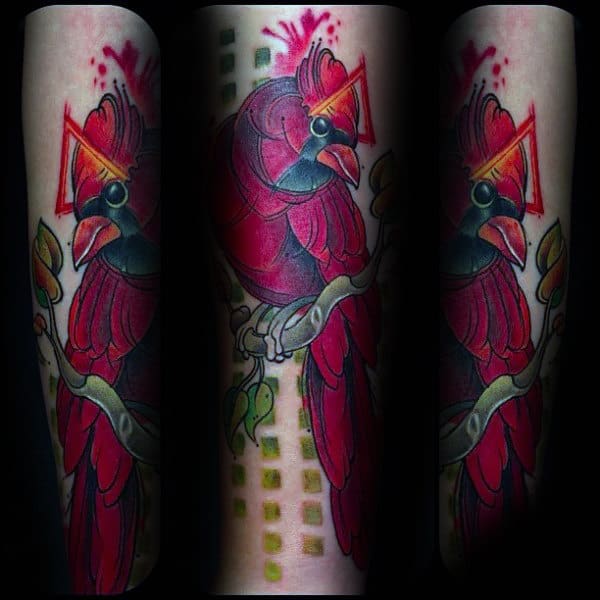 Abstract Cardinal Creative Mens Forearm Tattoos