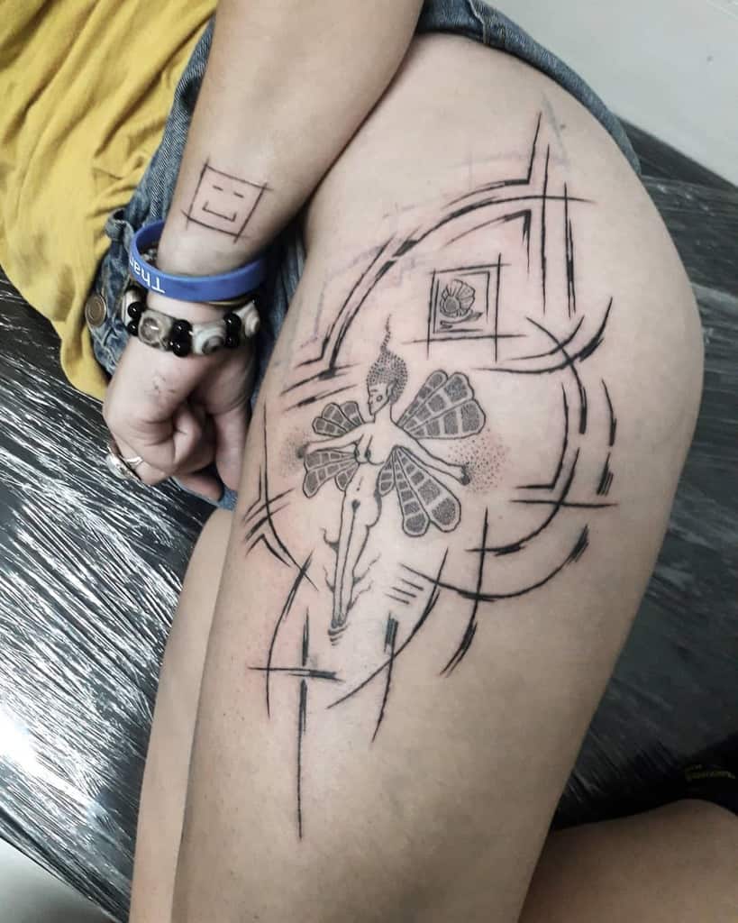 Abstract Fairy Art Tattoo