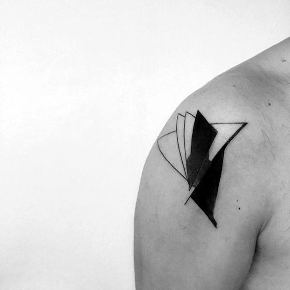 Abstract Geometric Simple Arm Tattoo Ideas For Guys