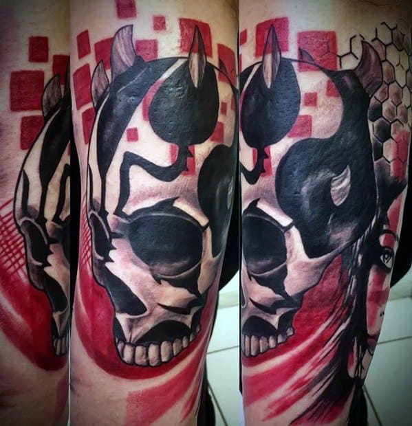 Abstract Mens Darth Maul Tattoo Design Inspiration
