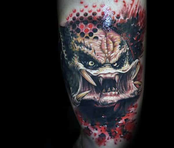 Abstract Predator Arm Tattoo Design Ideas For Males