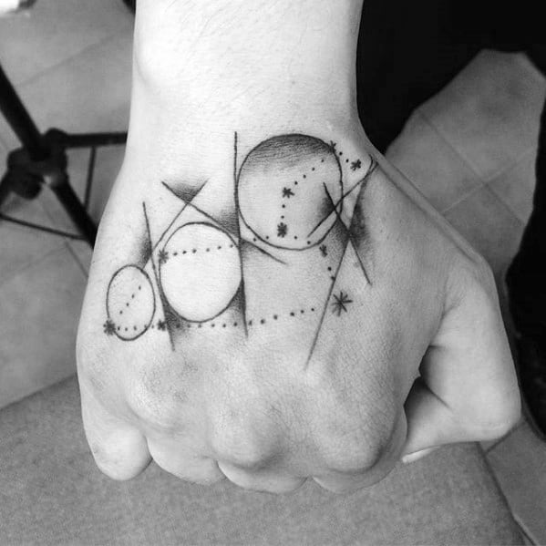 Abstract Simple Hand Tattoo Design Ideas For Males