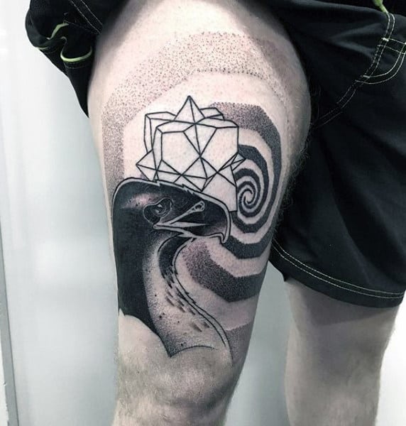 Abstract Tattoo On Males Tight Tattoo
