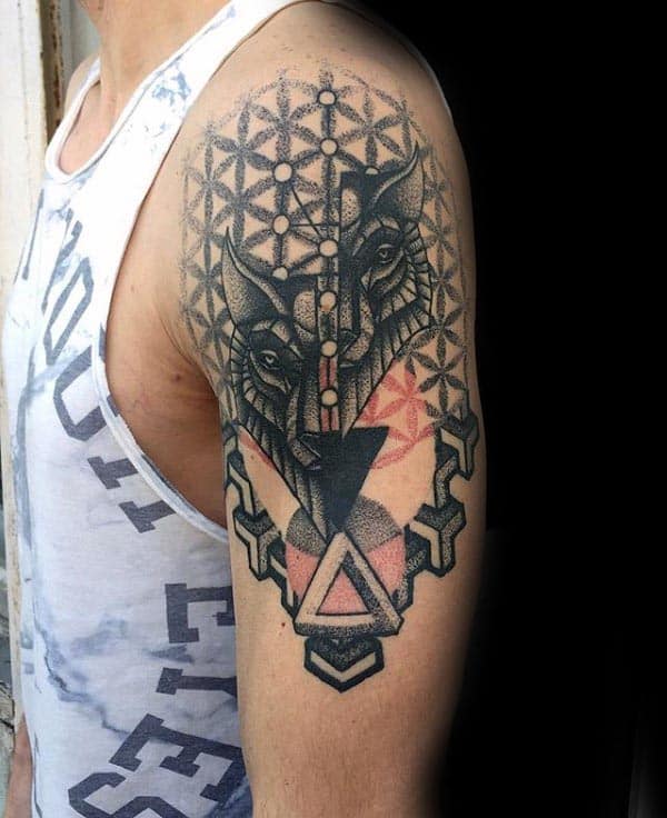 Abstract Tree Of Life Mens Arm Tattoo Designs