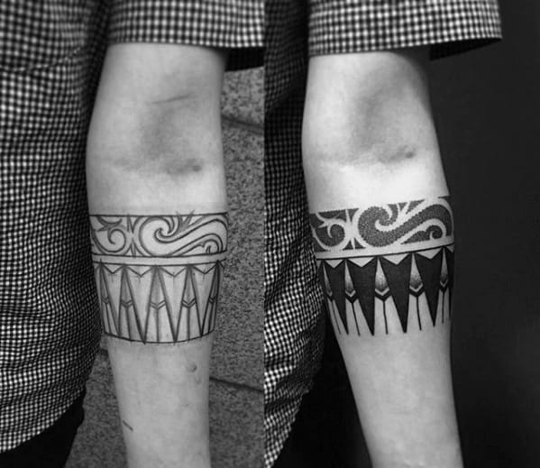 Abstract Tribal Male Armband Tattoo