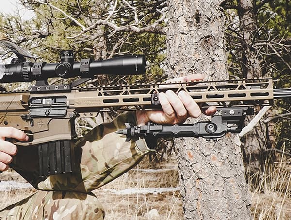 Accu Tac Bipods Folded Review Outdoor Firearms Field Test Standing Position
