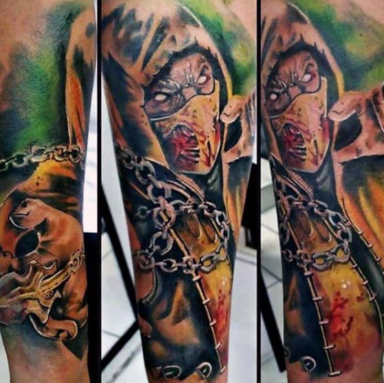 Amaizng Mortal Kombat Sleeve Tattoos For Men