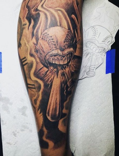 Amazing Baseball Tattoos For Men
