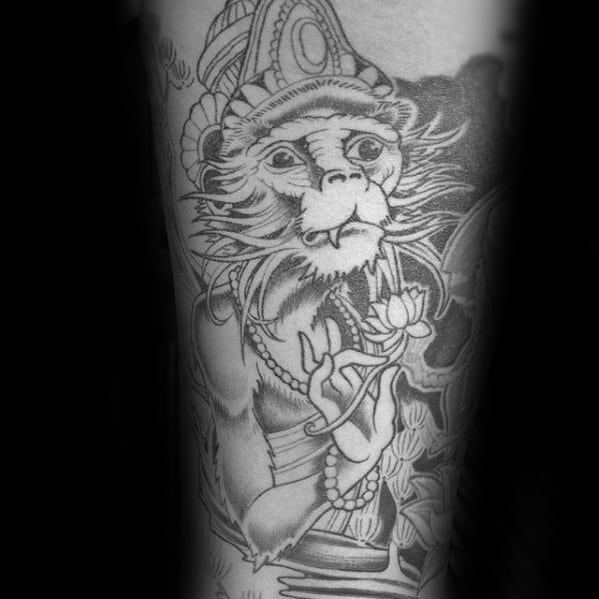 Amazing Devotee Of Rama Mens Hanuman Tattoo Designs