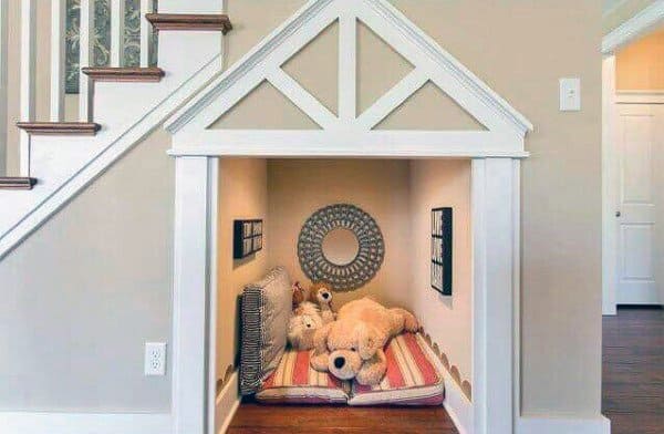 under the stairs dog house