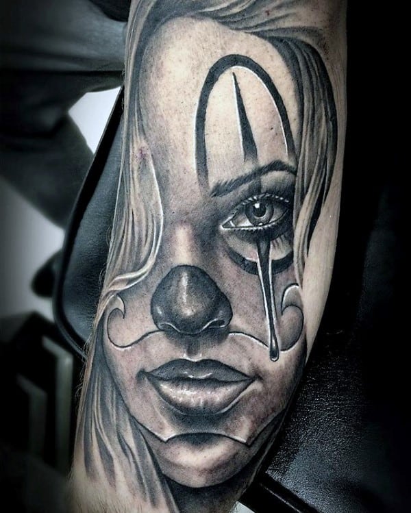 Amazing Guys Chicano Female Portrait Inner Arm Tattoo
