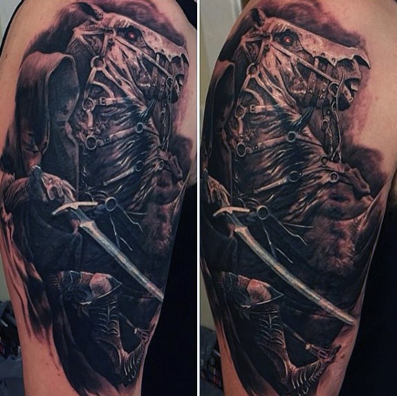 Amazing Guys Lord Of The Rings Arm Tattoo