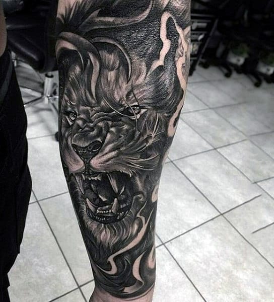 Amazing Mens Lion Forearm Sleeve Tattoo Ideas