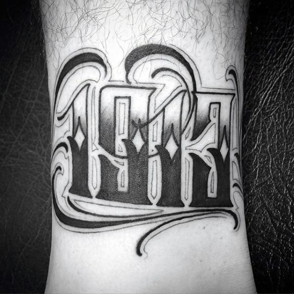 Amazing Numbers 1913 Mens Arm Tattoo Ideas