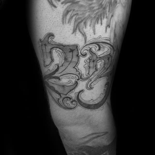 Amazing Numbers Mens 33 Detailed Tattoo Ideas