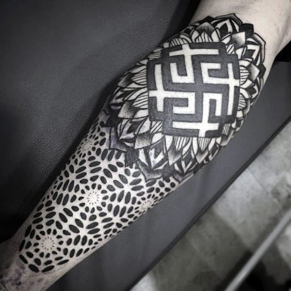 Amazing Pattern Tattoo Male Forearms