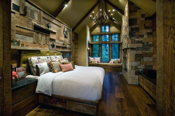 reclaimed wood rustic bedroom