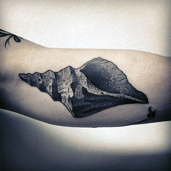 Amazing Seashell Detailed Mens Tattoo Ideas