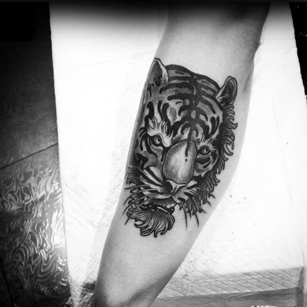 Amazing Traditional Mens Tiger Arm Tattoo Ideas