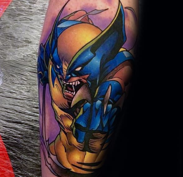 Amazing Wolverine Male Tattoo Sleeve Ideas