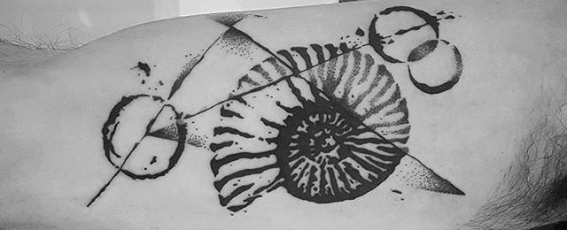 Ammonite Tattoo Designs For Men