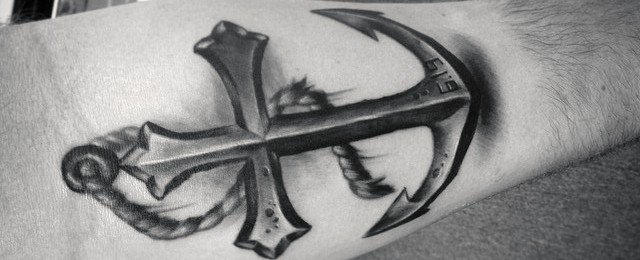 Anchor Cross Tattoo Designs For Men