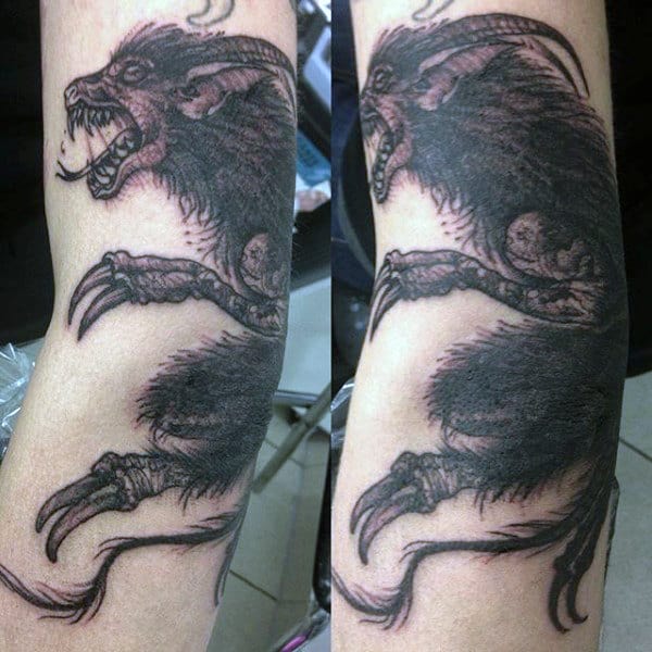 Angel And Demon Wings Tattoo On Guys