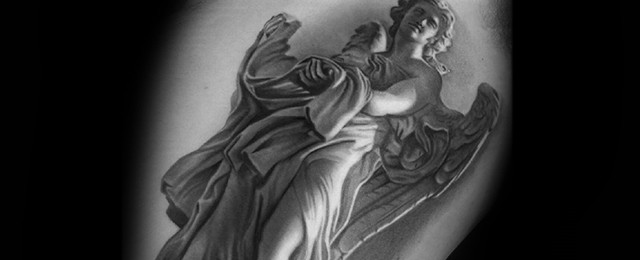 Angel Statue Tattoo Designs For Men