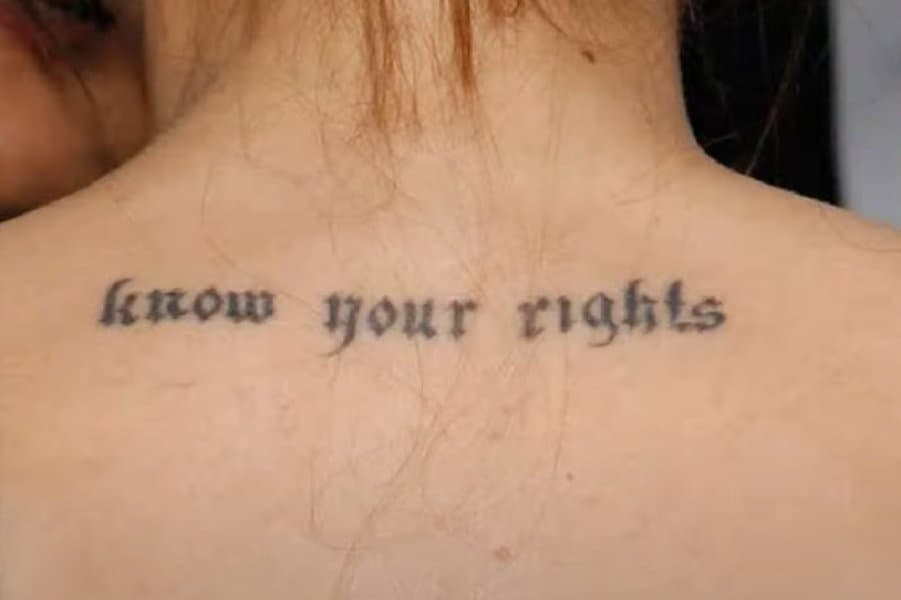 "Know Your Rights" Tattoo 