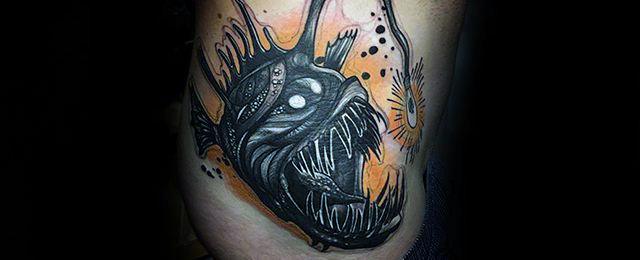 Angler Fish Tattoo Designs For Men