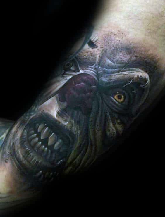 Angry Clown Mens Arm Tattoos