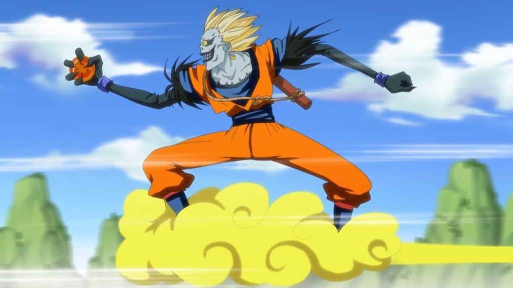 An anime hairstyle with straight locks styled straight-up to defy gravity