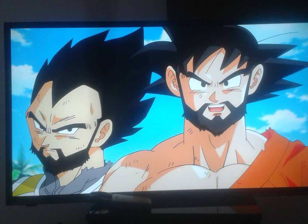 Anime Mohawk style paired with beard