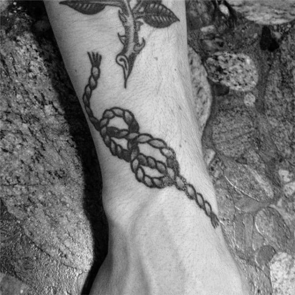 Ankle Mens Knot Tattoo
