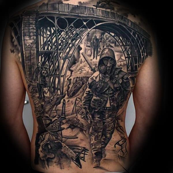Apocalypse Life And Death Mens Full Back Tattoos
