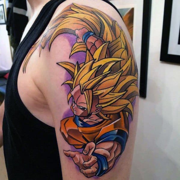 Arm 3d Anime Tattoos Male