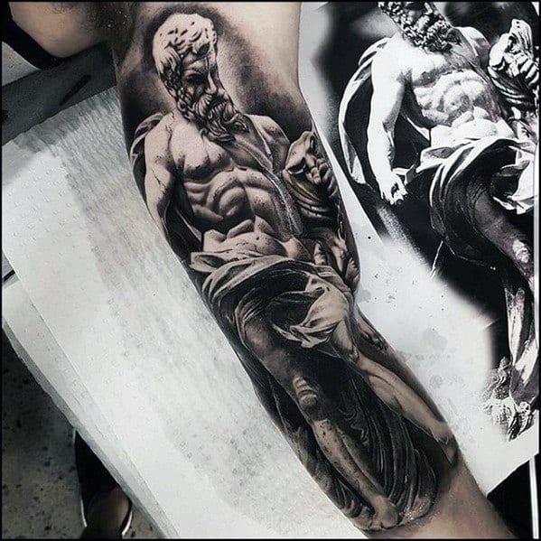 Arm 3d Greek God Rad Mens Tattoo Designs