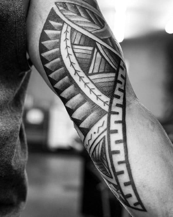 Arm And Forearm Guys Polynesian Tribal Tattoos