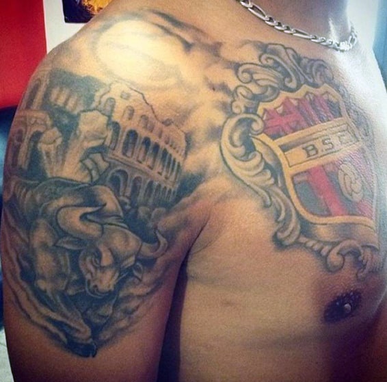 Arm Angry Bull Men's Tattoo