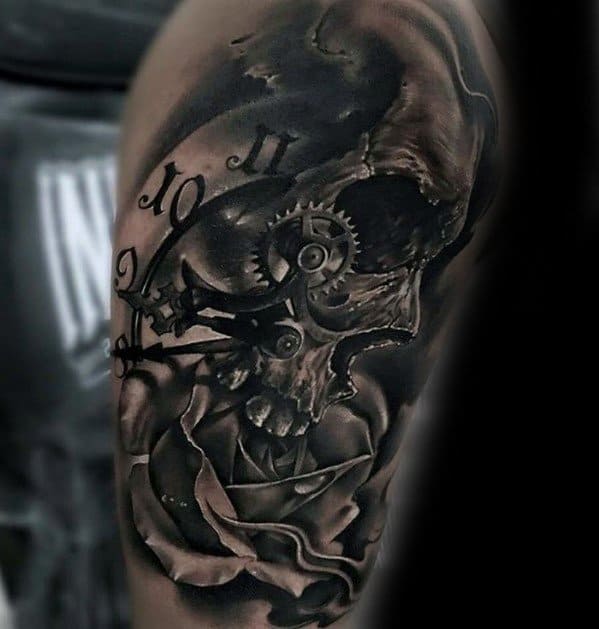 Arm Badass Skull Tattoos Guys
