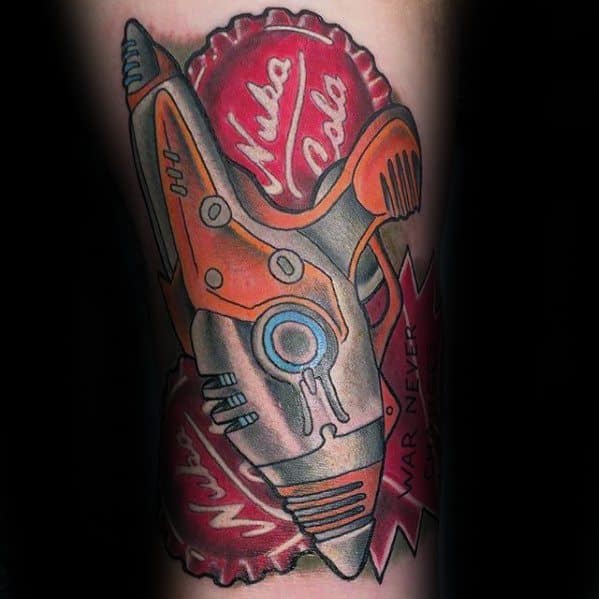 Arm Cool Fallout Tattoo Design Ideas For Male