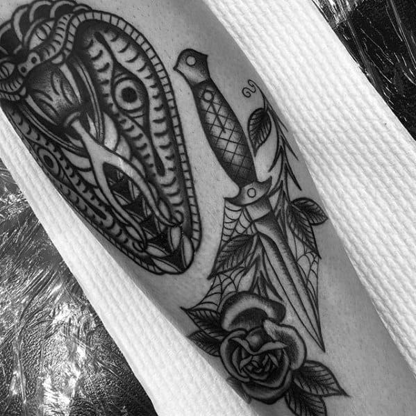 Arm Cool Switchblade Tattoo Design Ideas For Male