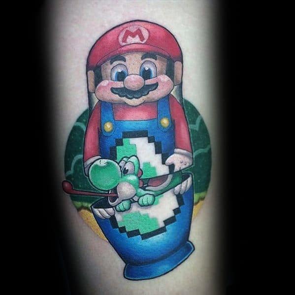 Arm Cool Yoshi Tattoo Design Ideas For Male