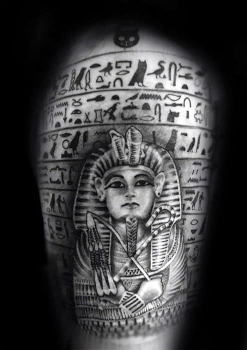 Arm Guys Hieroglyphics Tattoo Design Ideas
