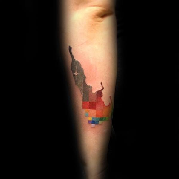 Arm Guys Pixel Tattoo Design Idea Inspiration