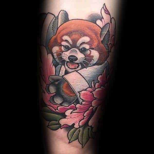 Arm Guys Red Panda Tattoo