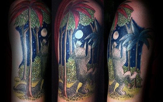 Arm Guys Where The Wild Things Are Book Tattoos
