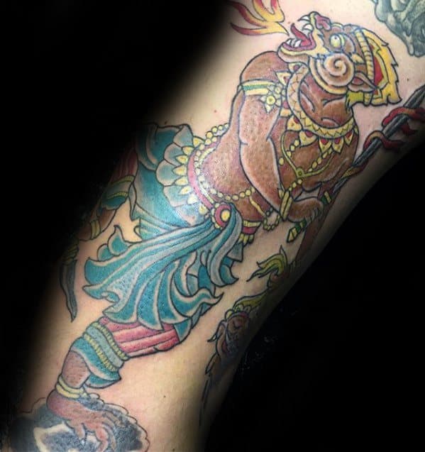 Arm Hanuman Male Tattoo Designs