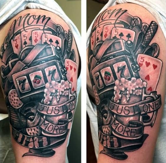 Arm Incredible Slot Machine Tattoos For Men